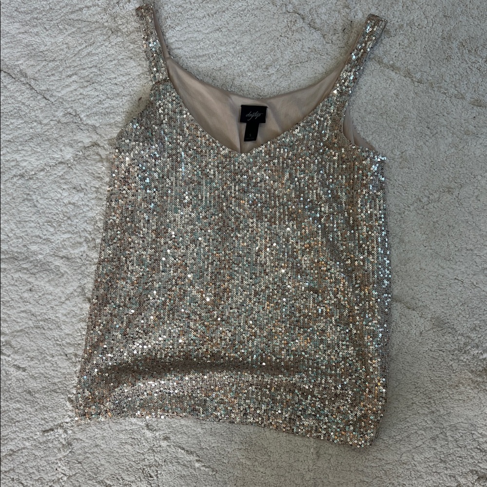 Daytrip Silver/Gold Sequin Camisole